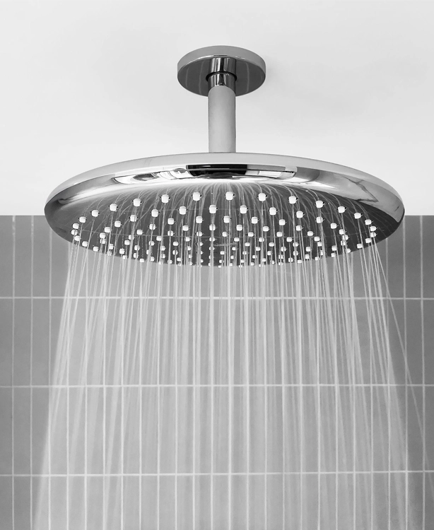 SparkPod budget rainfall shower head for moderate water pressure homes
