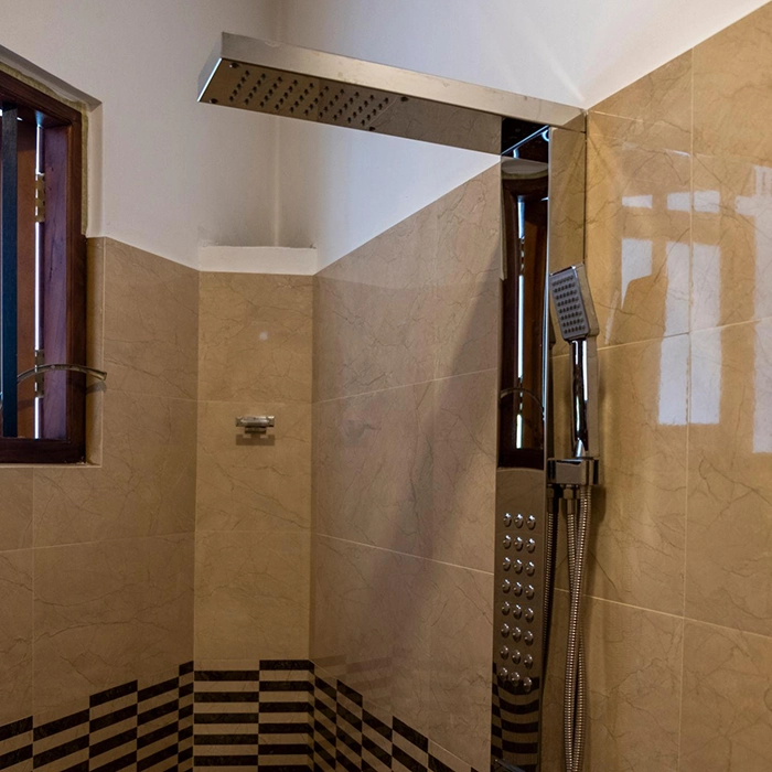 Luxury rainfall shower system under $500 with modern bathroom design