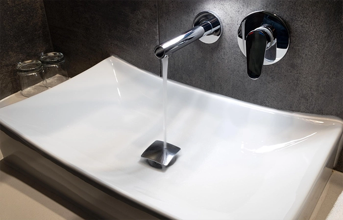 modern wall mount bathroom faucet design contemporary sink setup