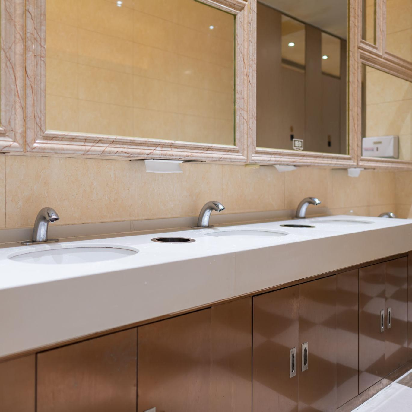 Sloan Optima commercial touchless faucet for public restrooms